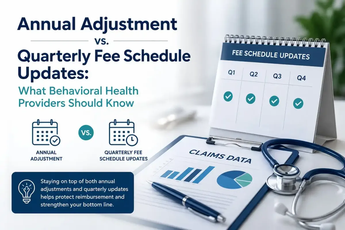 Annual Adjustment vs. Quarterly Fee Schedule Updates: What Behavioral Health Providers Should Know