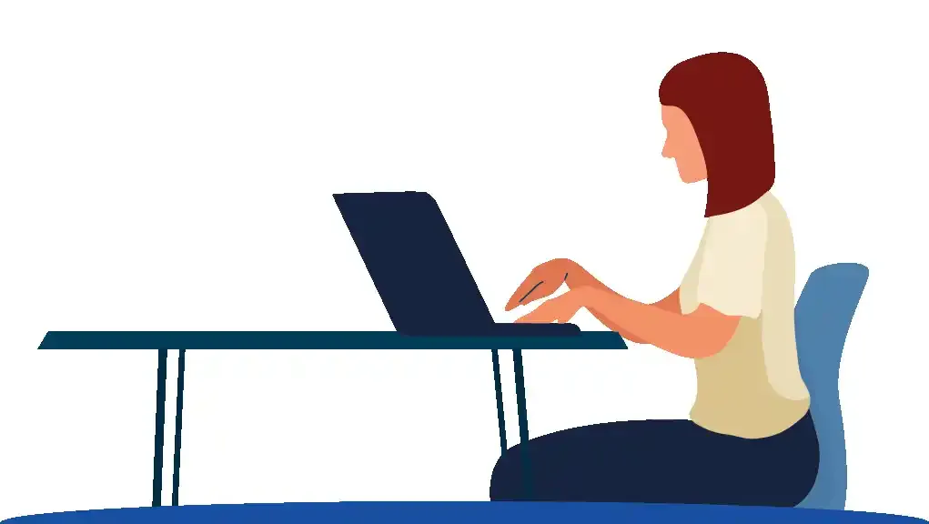 Person getting Online Mental Health Counseling on a laptop at Cognitive Behavior Institute, Pittsburgh, PA
